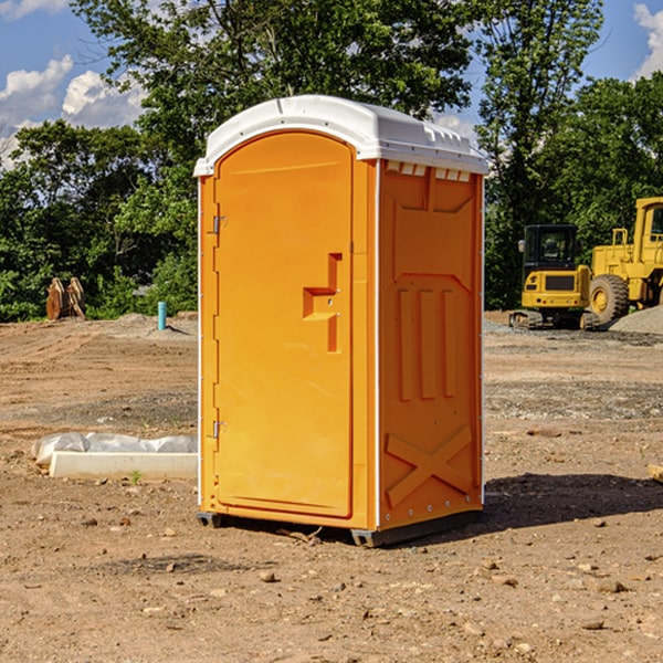 how often are the porta potties cleaned and serviced during a rental period in Sanborn